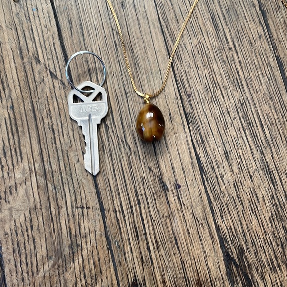 Vintage TIGER EYE pendant 16” chain - Picture 4 of 4